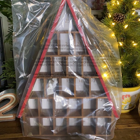 Pottery Barn Rustic and Charming Wooden Cubbied Cottage Advent Calendar - Picture 6 of 15